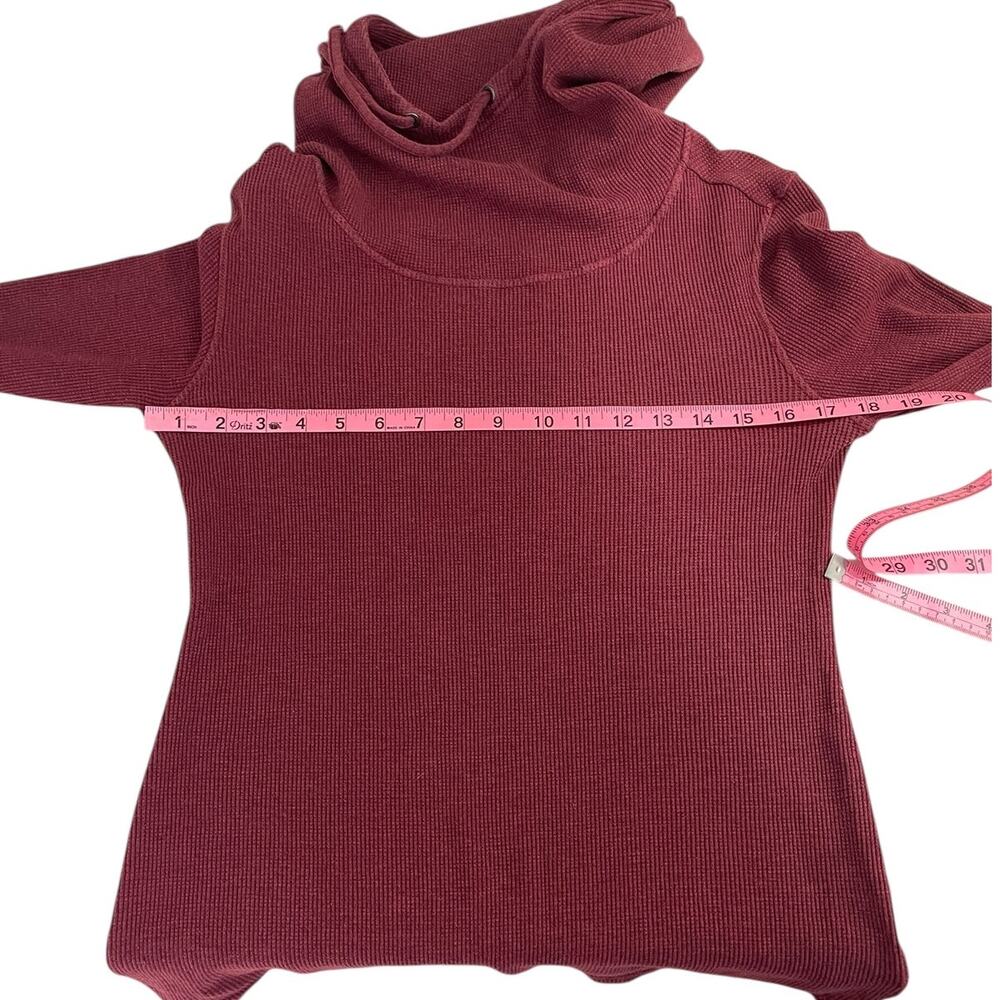 Patagonia Hooded Waffle Tunic Pullover Maroon Women's Size XS Athleisure Hiking - Picture 8 of 12